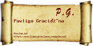 Pavliga Graciána névjegykártya